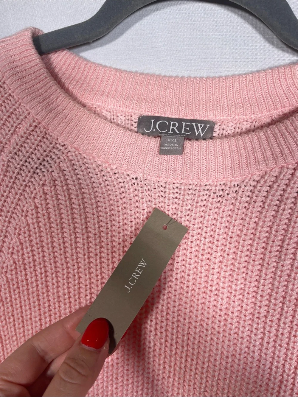 J. CREW WOMENS CREWNECK COTTON SWEATER PINK XXS NEW WITH TAGS BN190